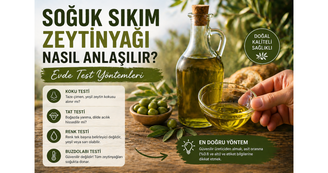 Soğuk Sıkım Zeytinyağı Nasıl Anlaşılır? Evde Test Yöntemleri