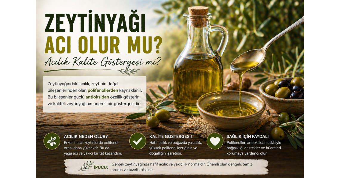 Zeytinyağı Acı Olur mu? Acılık Kalite Göstergesi mi?