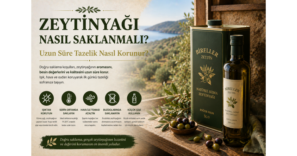 Zeytinyağı Nasıl Saklanmalı? Uzun Süre Tazelik Nasıl Korunur?