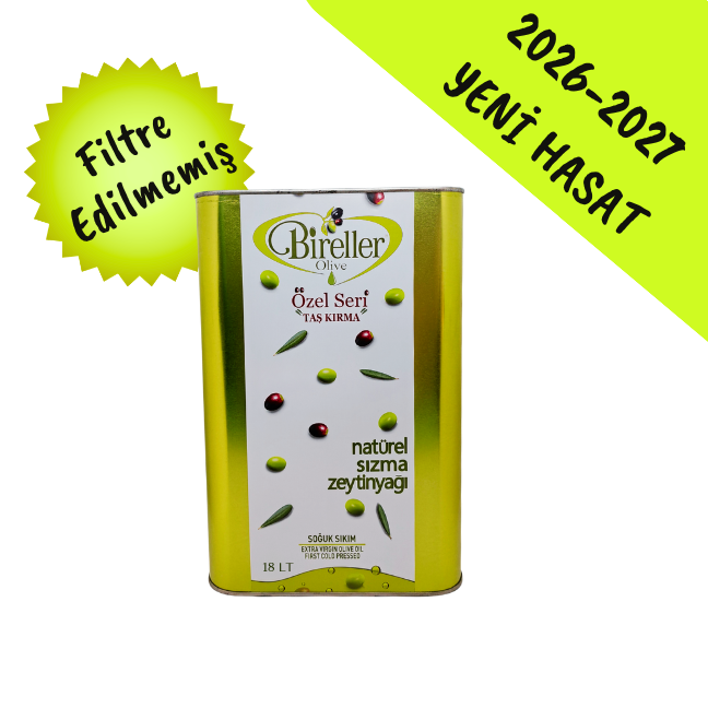 Erken Hasat - Yeni Mahsul Filtresiz Soğuk Sıkım Sızma Zeytinyağı 18 Lt 