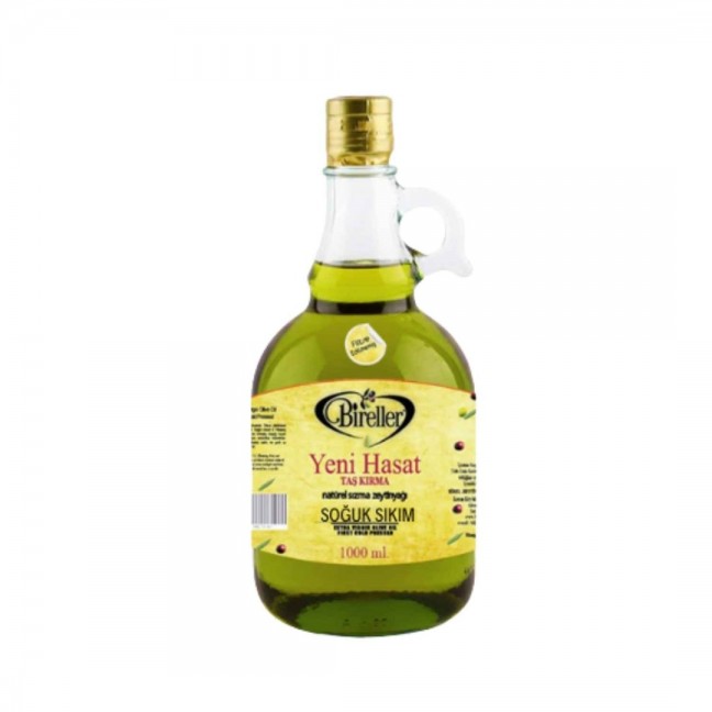 Erken Hasat - Yeni Mahsul Filtresiz Soğuk Sıkım Sızma Zeytinyağı 1 Lt Galon