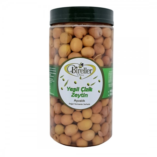Bireller Ayvalık Yeşil Zeytin Çizik 1 Kg