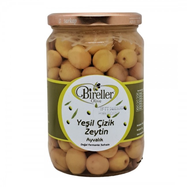 Bireller Ayvalık Yeşil Zeytin Çizik 500 Gr