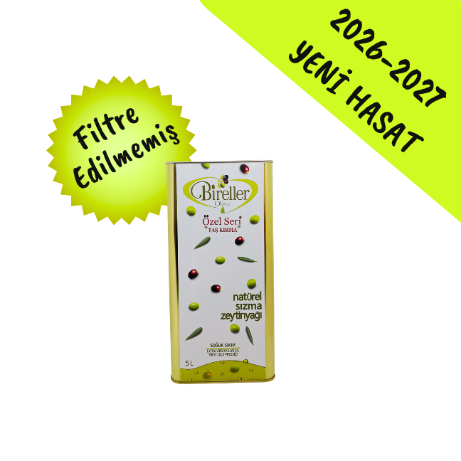 Erken Hasat - Yeni Mahsul Filtresiz Soğuk Sıkım Sızma Zeytinyağı 5 LT
