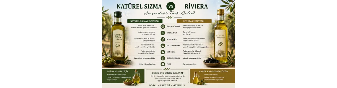 Natürel Sızma Zeytinyağı ile Riviera Arasındaki Fark Nedir?
