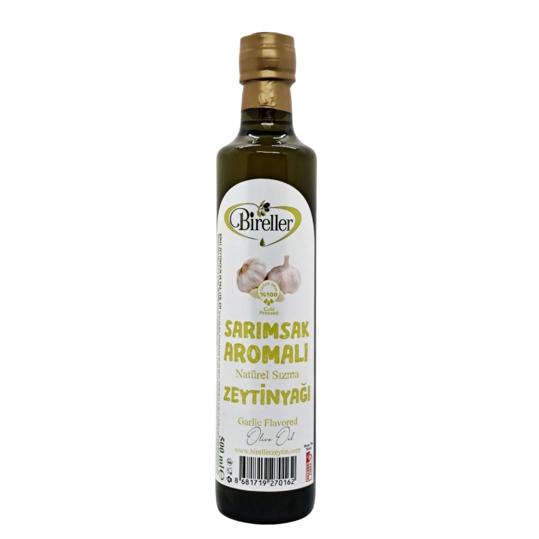 Soğuk Sıkım Sarımsak Aromalı Sızma Zeytinyağ 500 Ml.