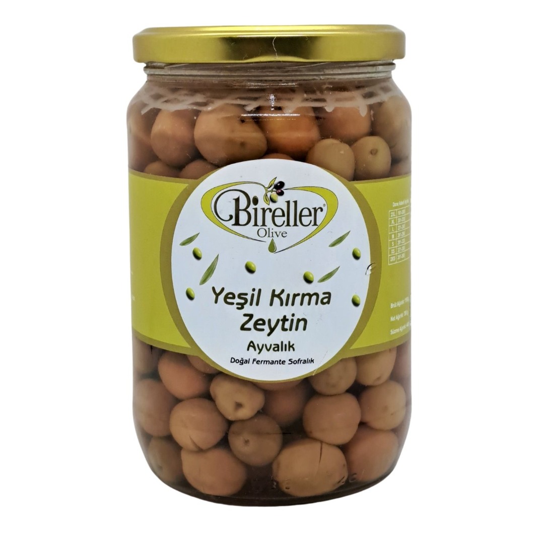 Bireller Ayvalık Yeşil Zeytin Kırma 500 Gr
